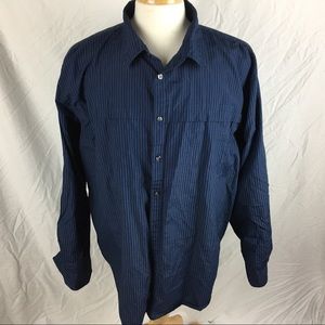 Van Heusen XXL blue stripe long sleeve shirt